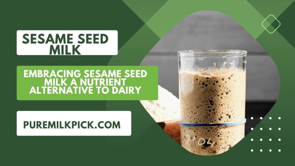 Embracing Sesame Seed Milk A Nutrient Alternative to Dairy